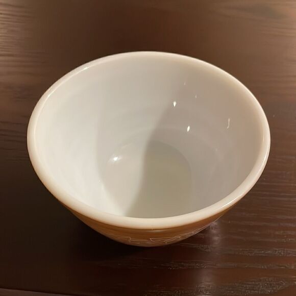 Pyrex 401 Bowl Vintage Brown Woodland Round Bowl 750mL Excellent Condition - Picture 4 of 5